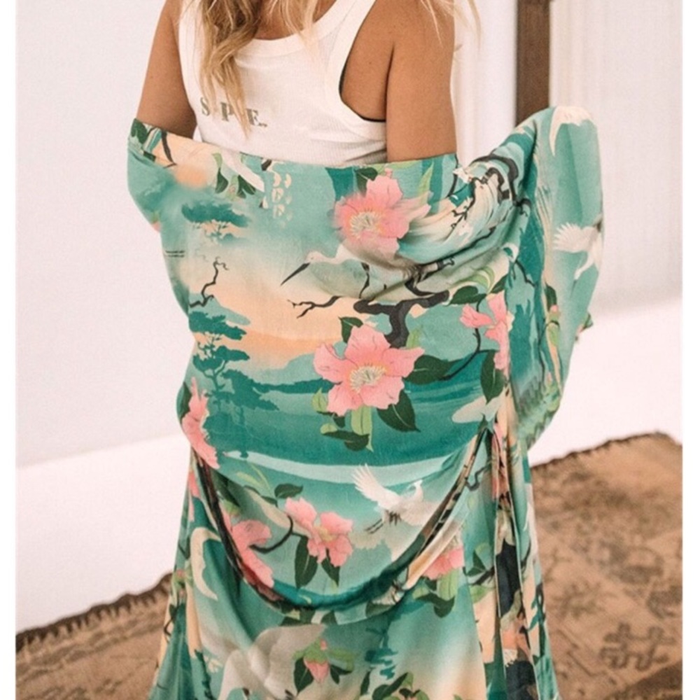 Tropical Bohemian Kimono Duster - Picture 2 of 8